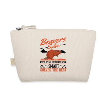 Beaver Gift Beaver Dam - Organic Pouch - nature - Front