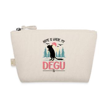 Home is where my degu is, forest degu - Organic Pouch - nature - Front