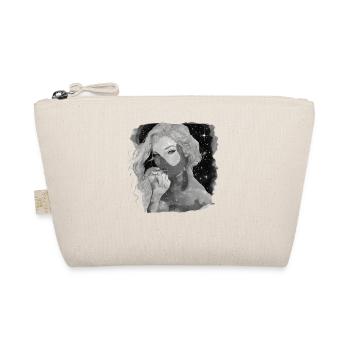 Fille éthérée et étoiles noir et blanc - Trousse biologique - nature - Devant