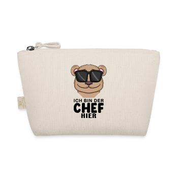 Chef Spruch mit Bär Motiv - Bio-Täschchen - Natur - Vorne