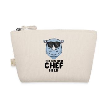 Chef Spruch mit Nashorn Motiv - Bio-Täschchen - Natur - Vorne