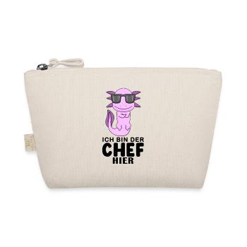 Chef Spruch mit Axolotl Motiv - Bio-Täschchen - Natur - Vorne