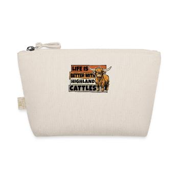 Life Is Better With Highland Cattles Breeder - Organic Pouch - nature - Front