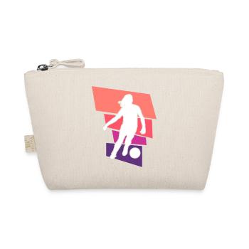 Frauenfußball, Fußball Frauen Soccer Damenfußball - Bio-Täschchen - Natur - Vorne