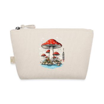 Retro Fliegenpilz Kunst Pilzsammler Design - Bio-Täschchen - Natur - Vorne