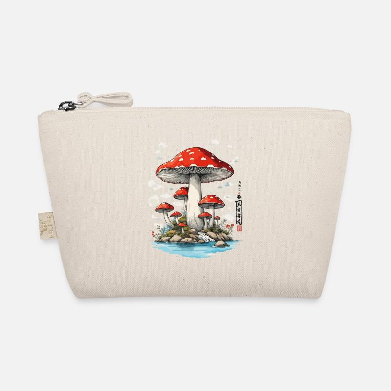 Retro Toadstool Art Mushroom Picker Design Organic Pouch