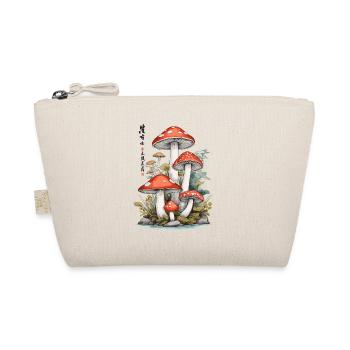 Ukiyo-E Toadstool Nature Art Mushroom Picker Design - Organic Pouch - nature - Front