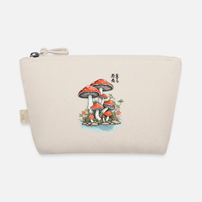 Magischer Pilz Vintage Ukiyo-E Goblincore - Bio-Täschchen - Natur