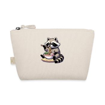cute raccoon eats ramen noodles raccoon ramen - Organic Pouch - nature - Front