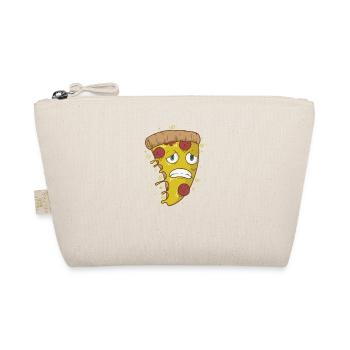 Pizza, salami and cheese is afraid - Organic Pouch - nature - Front