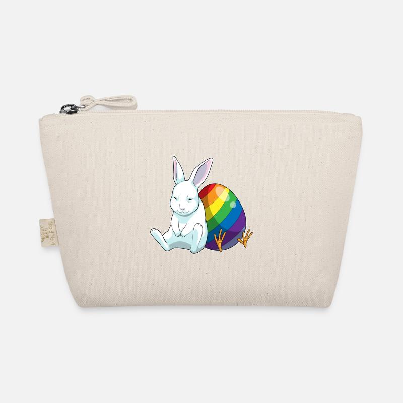 Bunny Easter Easter Egg Rainbow Organic Pouch