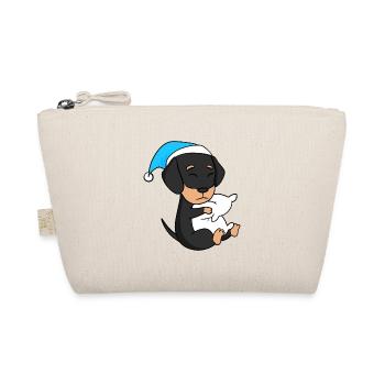 sleeping, tiredness, dog, dog breed, dachshund - Organic Pouch - nature - Front