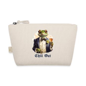 Cool frog in tuxedo with drink saying quote - Organic Pouch - nature - Front