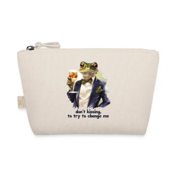 Cool frog in tuxedo with drink saying quote - Organic Pouch - nature - Front