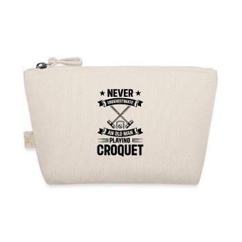 Never Underestimate An Old Man Playing Croquet - Bio-Täschchen - Natur - Vorne