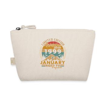 January 1999 Vintage Birthday Retro Gift - Organic Pouch - nature - Front