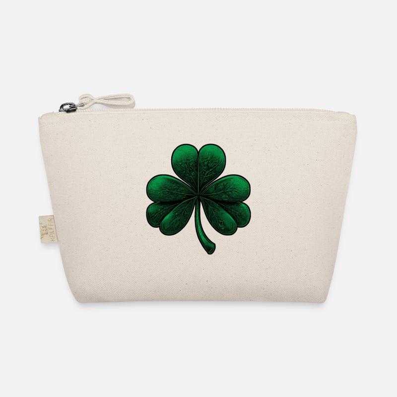 Green three-leaf clover Organic Pouch