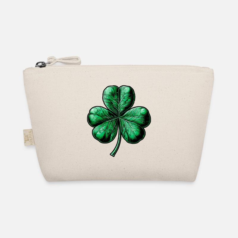 Green three-leaf clover Organic Pouch