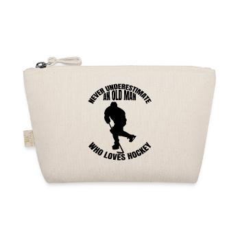 Hockey Geschenk Unihockey Hockeyspieler Feldhockey - Bio-Täschchen - Natur - Vorne