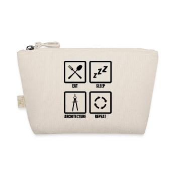 Eat Sleep Architecture Repeat - Organic Pouch - nature - Front