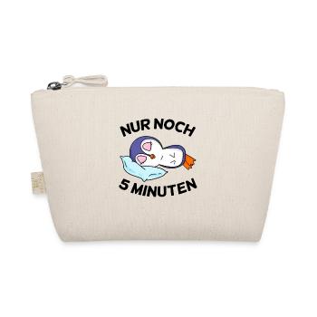 Nur noch 5 Minuten Langschläfer Schlafen Müdigkeit - Bio-Täschchen - Natur - Vorne