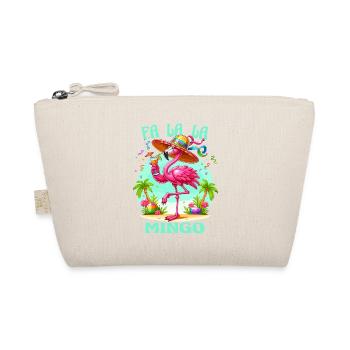 Flamingo Party Music Holiday Birthday Fun Funny - Organic Pouch - nature - Front