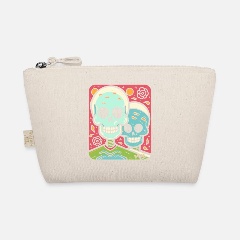 Moderne Pop-Schädel und Partnerschaft vs. Liebe Bio-Täschchen