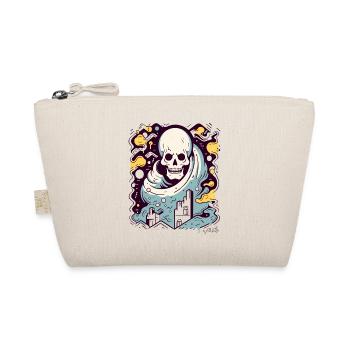 Interactive Color, Modern Industrial Skull - Organic Pouch - nature - Front