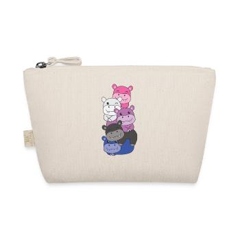Genderfluid Flag Pride LGBTQ Hippopotame mignon - Trousse biologique - nature - Devant