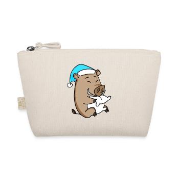 Sanglier avec oreiller et bonnet somnolent - Trousse biologique - nature - Devant