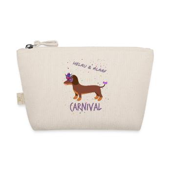 Lady, Dachshund, Carnival, Fasching, Helau, Alaaf - Organic Pouch - nature - Front