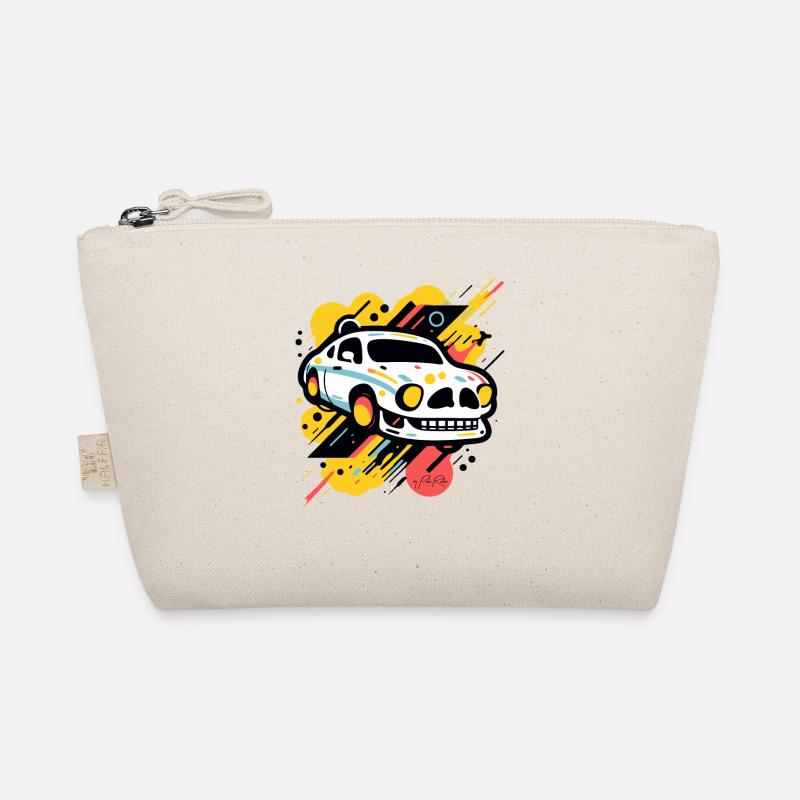 Pop-Farben Kunst Schädel Auto Bio-Täschchen