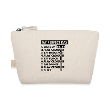 Croquet My Perfect Day Croquet Day Plan Croquet Pl - Organic Pouch - nature - Front