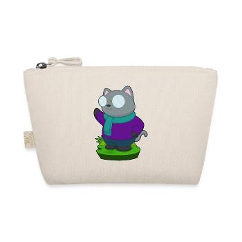Katze Winter Schal  - Bio-Täschchen - Natur - Vorne