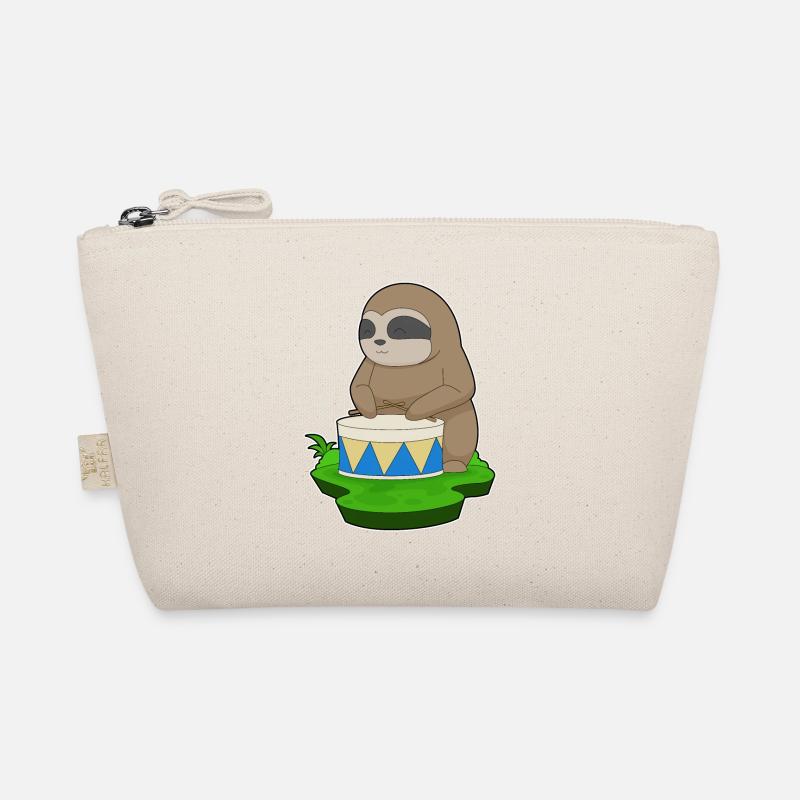 Sloth Musician Drum Music Organic Pouch