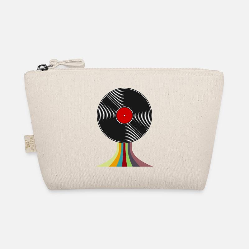 Vinyl Schallplatte - Retro - Musik - Vintage - DJ - Bio-Täschchen - Natur