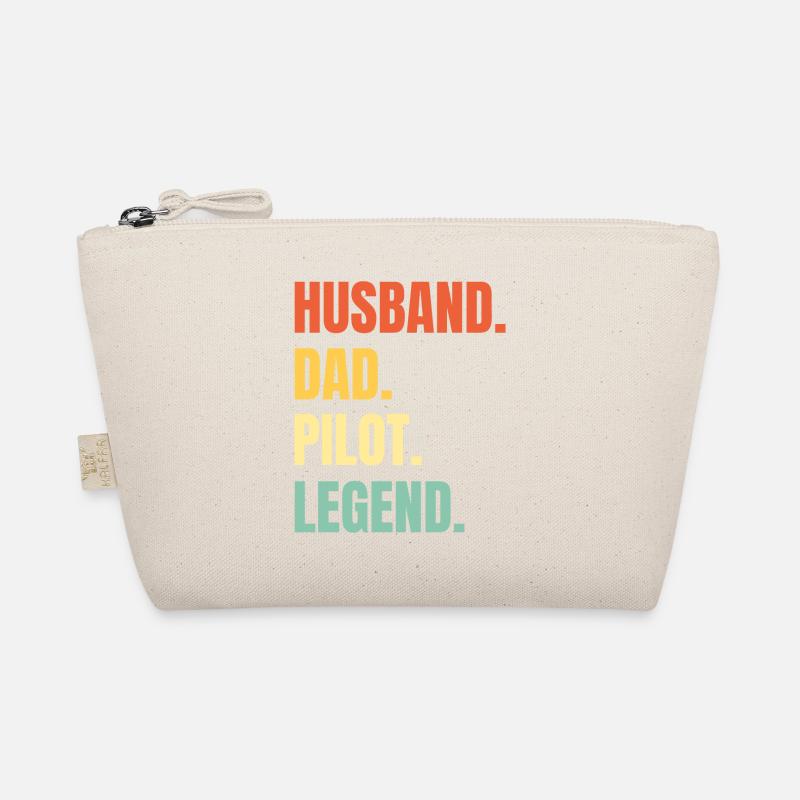 Husband Dad Pilot Legend Organic Pouch