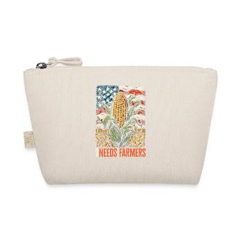 America Needs Farmers - Gift for USA Farmers - Organic Pouch - nature - Front