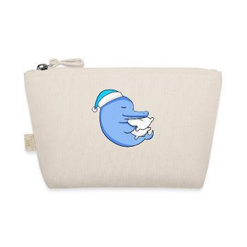 Dolphin with pillow and sleeping cap - Organic Pouch - nature - Front