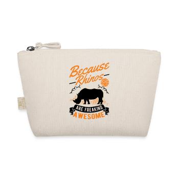 Rhino Gift Rhino Rhinoceros - Organic Pouch - nature - Front