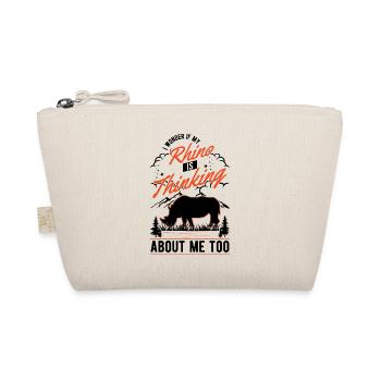 Rhino Gift Rhino Rhinoceros - Organic Pouch - nature - Front