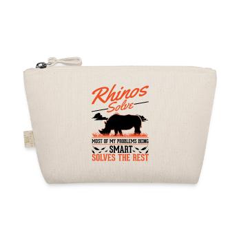 Rhino Gift Rhino Rhinoceros - Organic Pouch - nature - Front