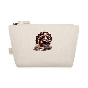 Thanksgiving Reading Turkey Booklover Book - Organic Pouch - nature - Front