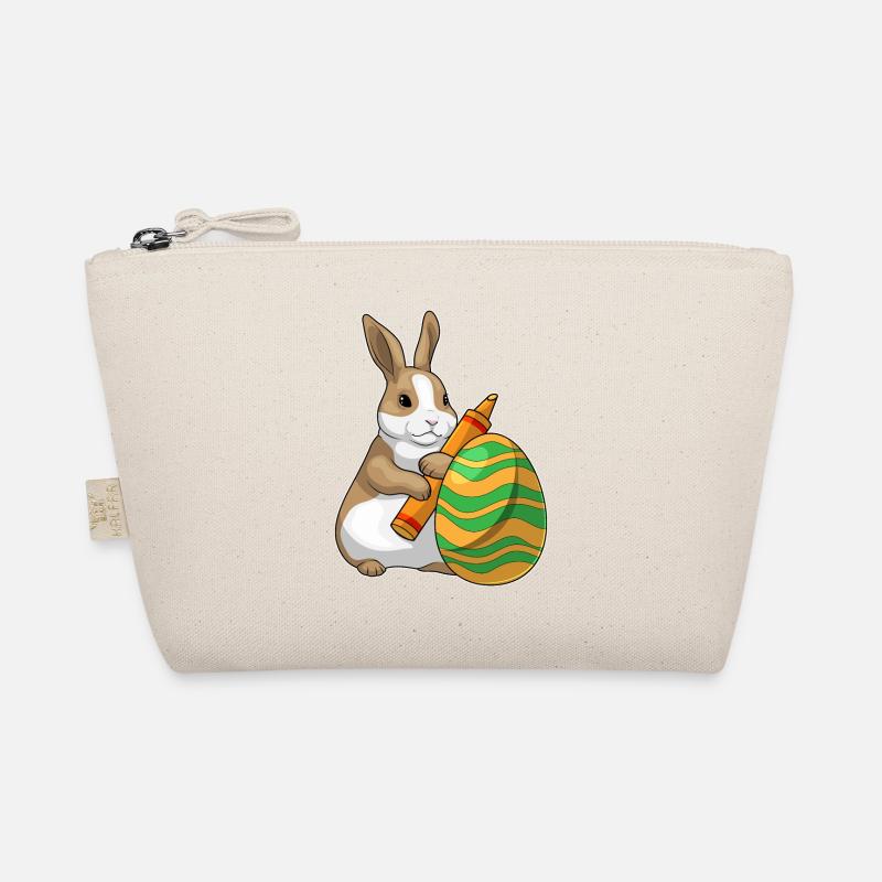 Bunny Easter Easter Egg Painting Organic Pouch