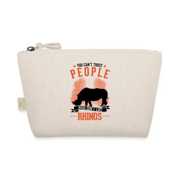 Rhino Gift Rhino Rhinoceros - Organic Pouch - nature - Front
