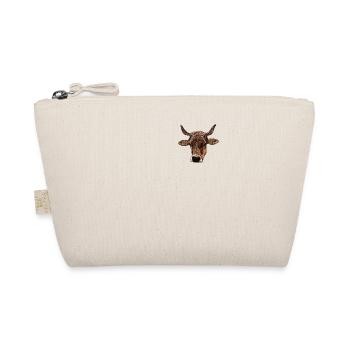 Cow Farm Motif Print - Organic Pouch - nature - Front