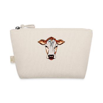Cow Farm Motif Print - Organic Pouch - nature - Front