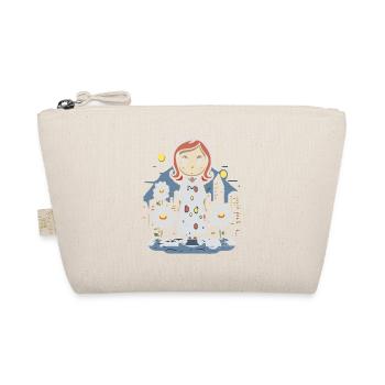 Cartoon Happy Sleepwalking and Daisies - Organic Pouch - nature - Front