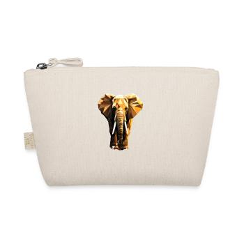 Geometric Style Elephant - Organic Pouch - nature - Front