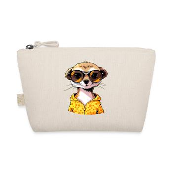 Erdmännchen Mit Sonnenbrille Meerkat - Bio-Täschchen - Natur - Vorne